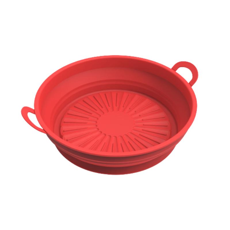 Silicone Air Fryers Oven Baking Tray Pizza Fried Chicken Airfryer Silicone Basket Reusable Airfryer Pan Liner Accessories