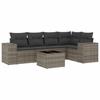 VidaXL Salon de Jardin avec Coussins 6 pcs, Canapés de Terrasse, Ensemble de Meubles de Patio, Mobilier d'Extérieur, Gris 3254877