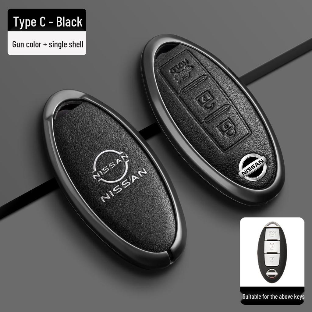 Чехол для ключей Nissan - Подходит для X-Trail, Qashqai, Teana, Sylphy, Murano, Kicks, Tiida, Cima