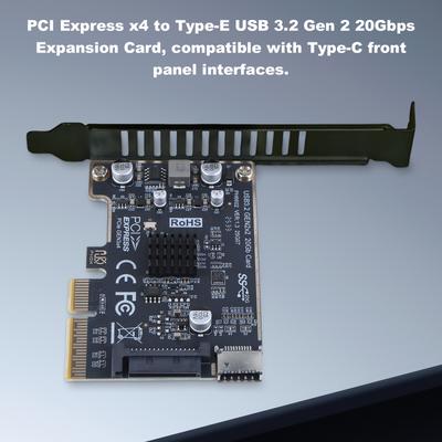 Чип ASM3242 Адаптер передней панели PCI Express X4 на Type E USB 3.2 GEN2 20 Гбит Плата-райзер Карта расширения Конвертер-райзер
