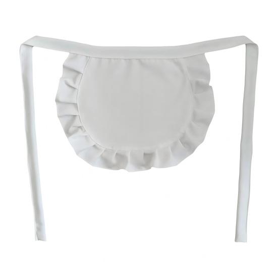 Косплей фартук горничной, фартук с оборками на талии для девочек, кухонный костюм, однотонный нарядный фартук, аксессуар для косплей-наряда