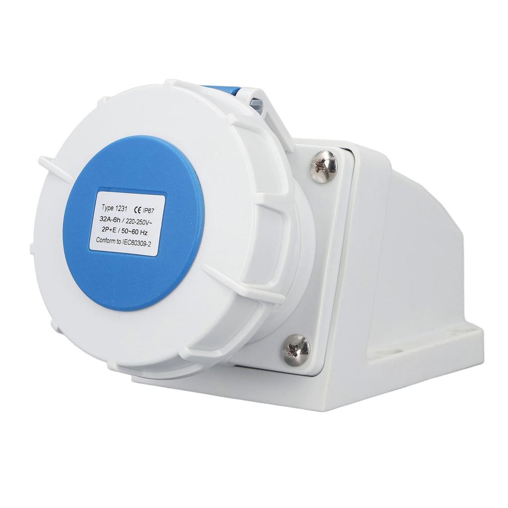 Промышленная розетка 32A 2P+E для поверхностного монтажа IP67 Водонепроницаемая розетка Промышленный разъем 220