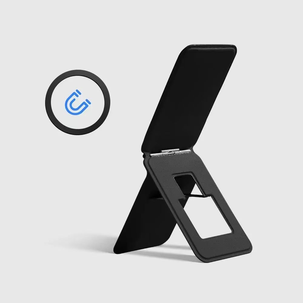 Magsafe Складной Картхолдер Магнитный Держатель для Мобильного Телефона Apple 17 Кожаный Многофункциональный Складной Стикер на Спинку Зажим для Карт