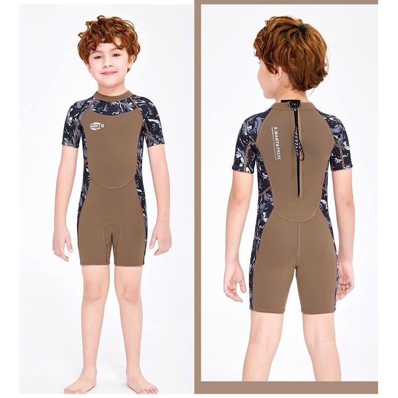 2.5mm Neoprene Kids Shorty Wetsuit Snorkeling Surfing Diving Boys Thermal Rash Guard Summer Winter