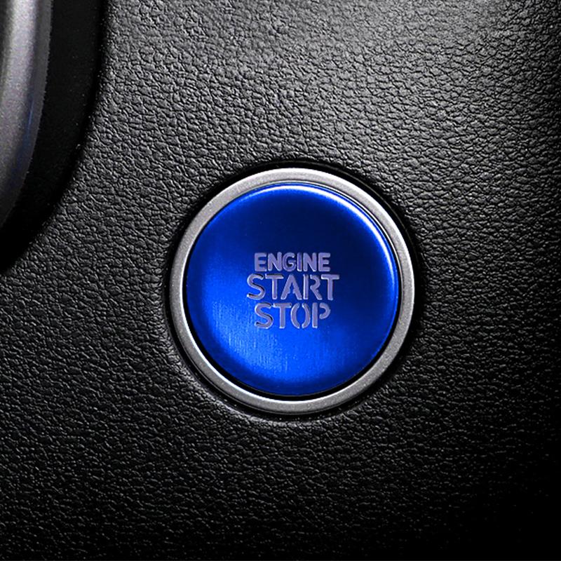 Car Start Stop Engine Ignition Push Button Cover Sticker For Hyundai Tucson NX4 2024 Hybrid N Line Accessories