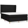 Maison Exclusive - Sommier à lattes de lit avec matelas Noir 140x200 cm Tissu