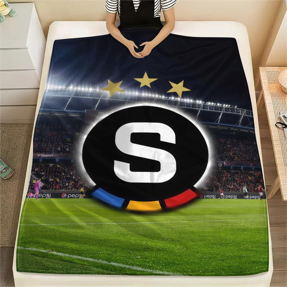 AC Sparta Praha logo FlAannel Blanket, High quality Comfortable for All Seasons, Home Decor, Warmth and Comfort