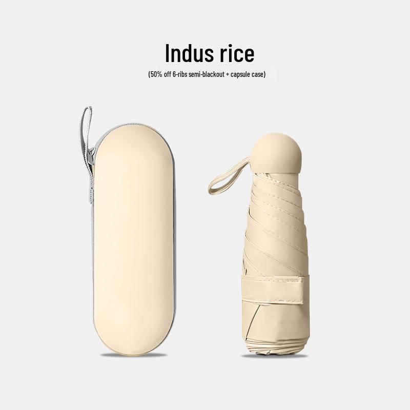 Компактный складной зонт с защитой от УФ-лучей и черной подкладкой