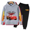 Мультяшное Аниме Молния Маккуин Модный Крутой Принт Свободный Теплый Удобный Толстовки с Длинным Рукавом Комплект для Мальчиков Девочек