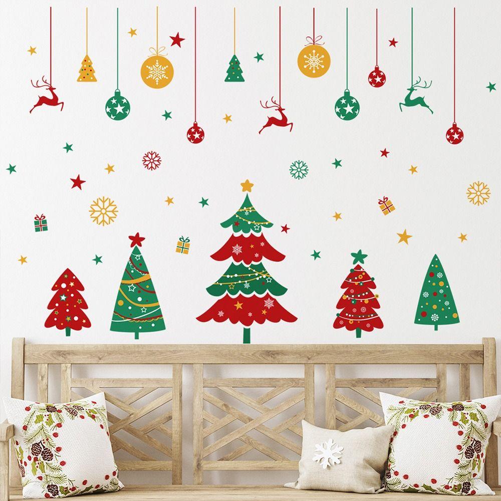 Decor Decorations For Home Christmas Window Stickers Kids Room Wall Decals Christmas Wall Sticker
