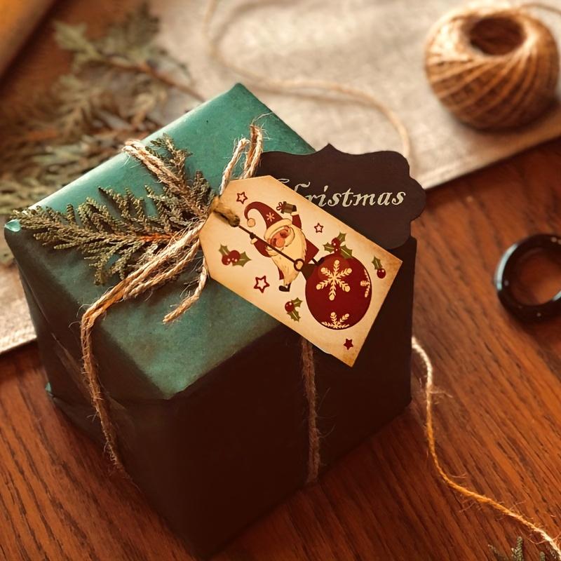 50 шт./100 шт. Рождественская ретро-креативная бирка Санты, рождественская подарочная открытка, открытка с украшением рождественской елки