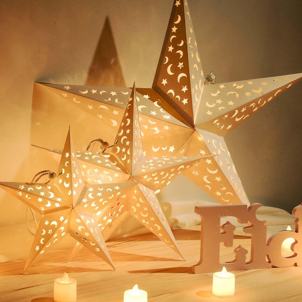 Multi Colors DIY Lamp Covers Home Garden Wedding Party Stars Lampshade Christmas Decoration Hanging Lights Decoration Ornaments