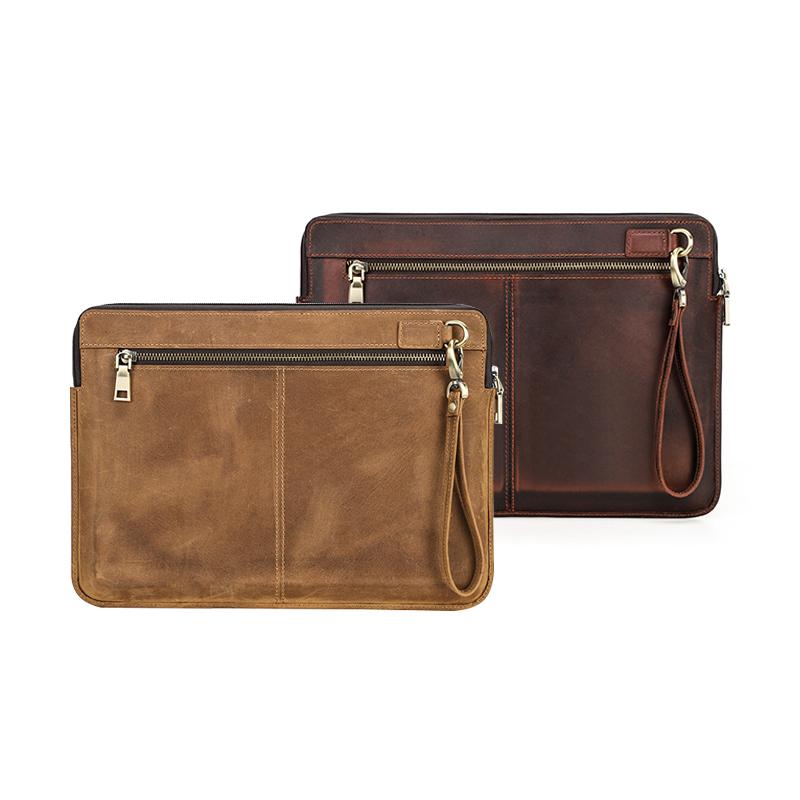 Чехол для ноутбука из натуральной кожи для Macbook Pro 14,2 дюйма, 2021 Macbook 13-14 дюймов, чехол Crazy Horse из воловьей кожи