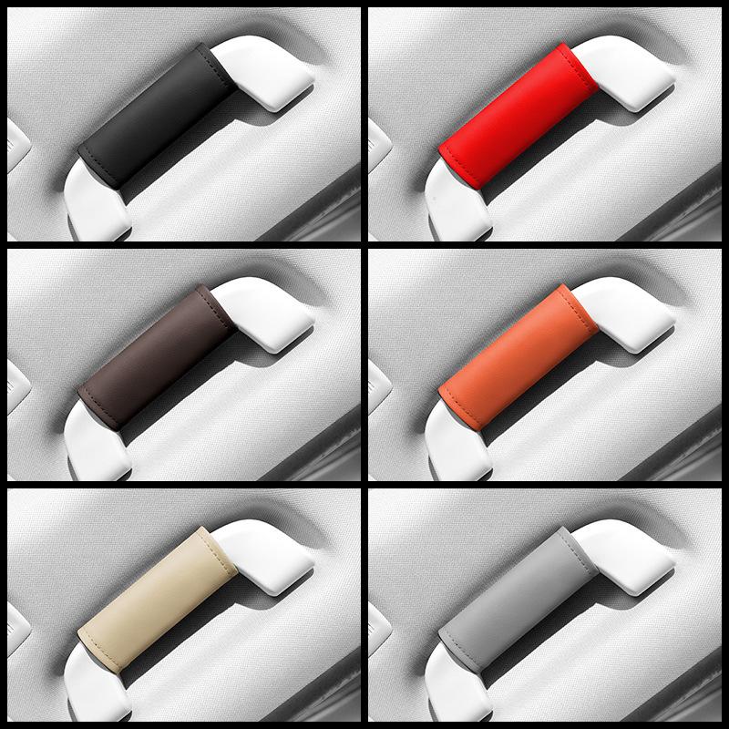 For Alfa Romeo For Alfa Romeo Giulia Stelvio Giulietta 156 159 147 Mito Leather Car Roof Armrest Pull Cover Handle Gloves Protec