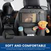 Car Seat Back Storage Bag Foldable Dining Table Tablet Tray Hanging Bag Large Capacity Multi-Pocket Backseat Leather Organizer
