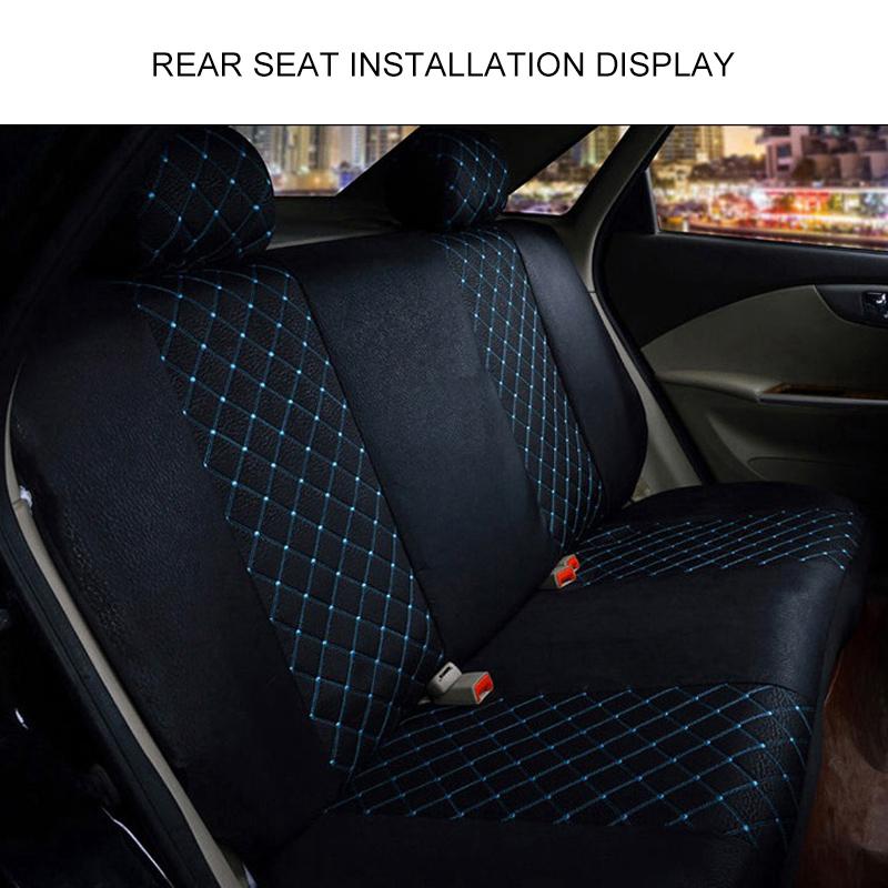 1 комплект, универсальный чехол на автомобильное сиденье, пятиместный автомобильный чехол на стул, защитный чехол спереди и сзади, подходит для Ford Focus Volkswagen