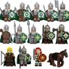 Kt1046 Kt1078 Medieval Rohan Knight Bow And Arrow Axe Hand Splicing Building Block Toy Figure