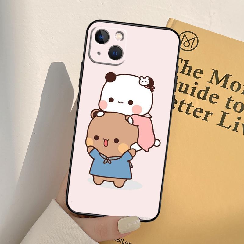 Peach And Goma Cats Case For iPhone 13 14 Pro Max 11 12 Mini 6S 7 8 Plus SE 2020 2022 X XR XS MAX Cover Coque
