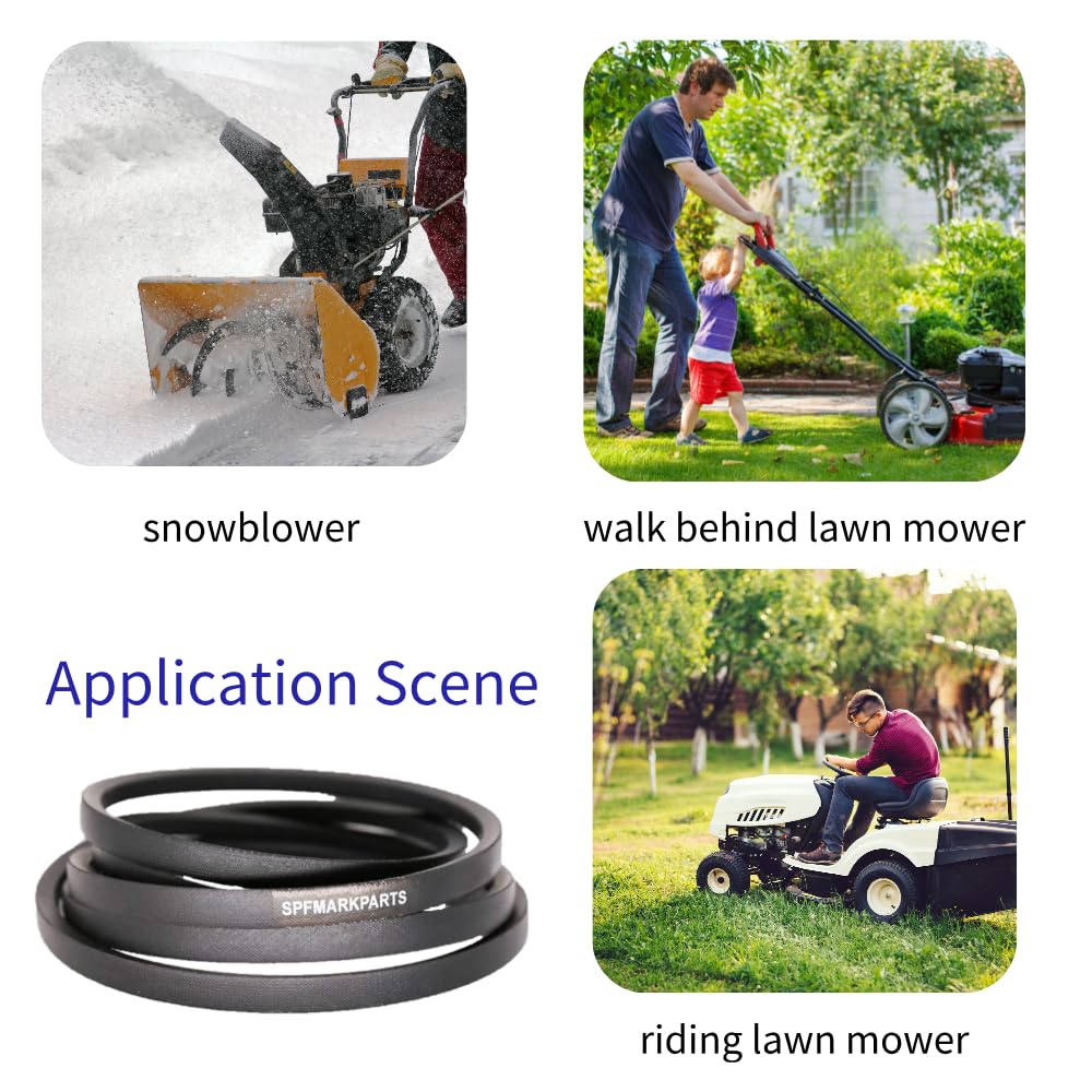 Garden Tiller Reverse Drive Belt 3/8" x 27.65" for Troy-Bilt 50134, GW-9493 50173 50204 5151 5150 5411 5511 5040 5041