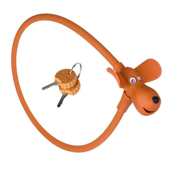 Велосипедный замок с ключами, милый тросовый замок с печеньем и собакой, противоугонный велосипедный замок с силиконовым покрытием для велосипедного шлема, двери скейтборда