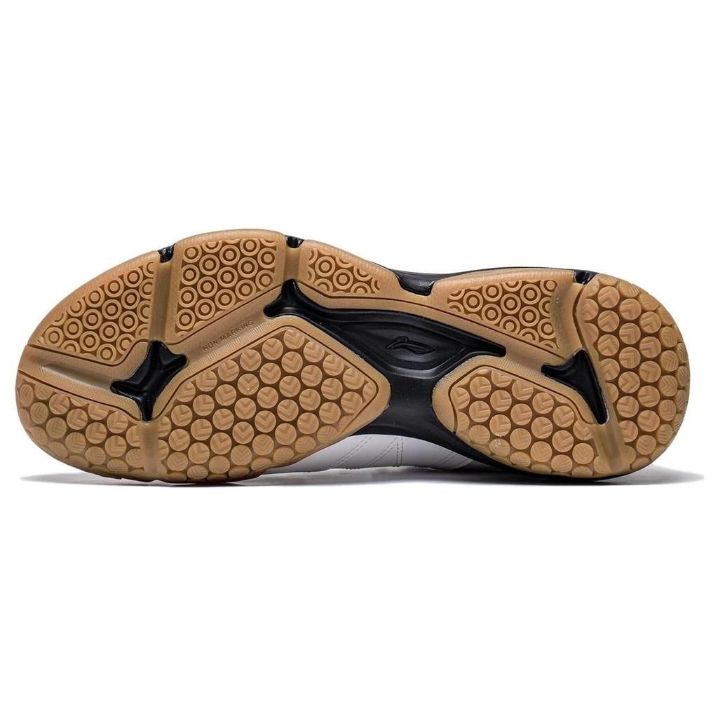 Li-Ning Durable Breathable Low-Top Badminton Shoes Unisex Shoes White Black AYTT025-1