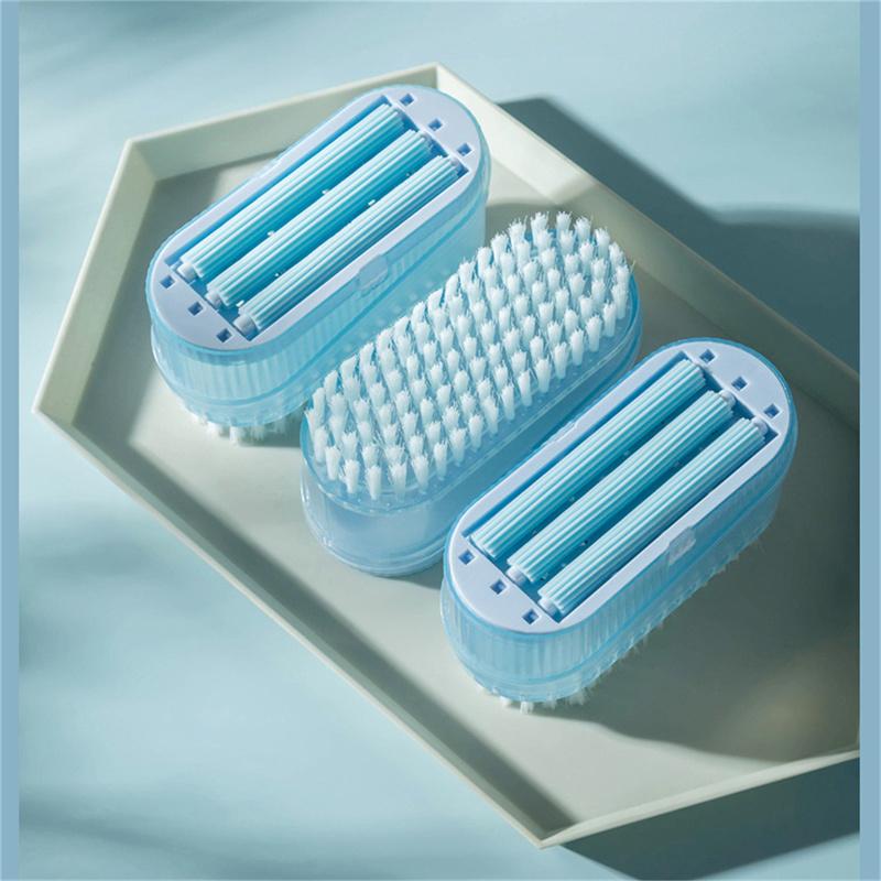 Коробка для мыла для одежды 2 в 1 с кистью Многофункциональная коробка для хранения пенящегося мыла без рук с кистью