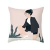 Modern Minimalist Artistic Style Throw Pillow Covers With Short Plush Printed Fabric For Home Living Room Sofa Cushion Cover