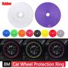 8M Car Wheel Hub Rim Edge Protector Ring Rubber Strip Car Wheel Decorative Strips with Adhesion Promoter Tire Guard Strip