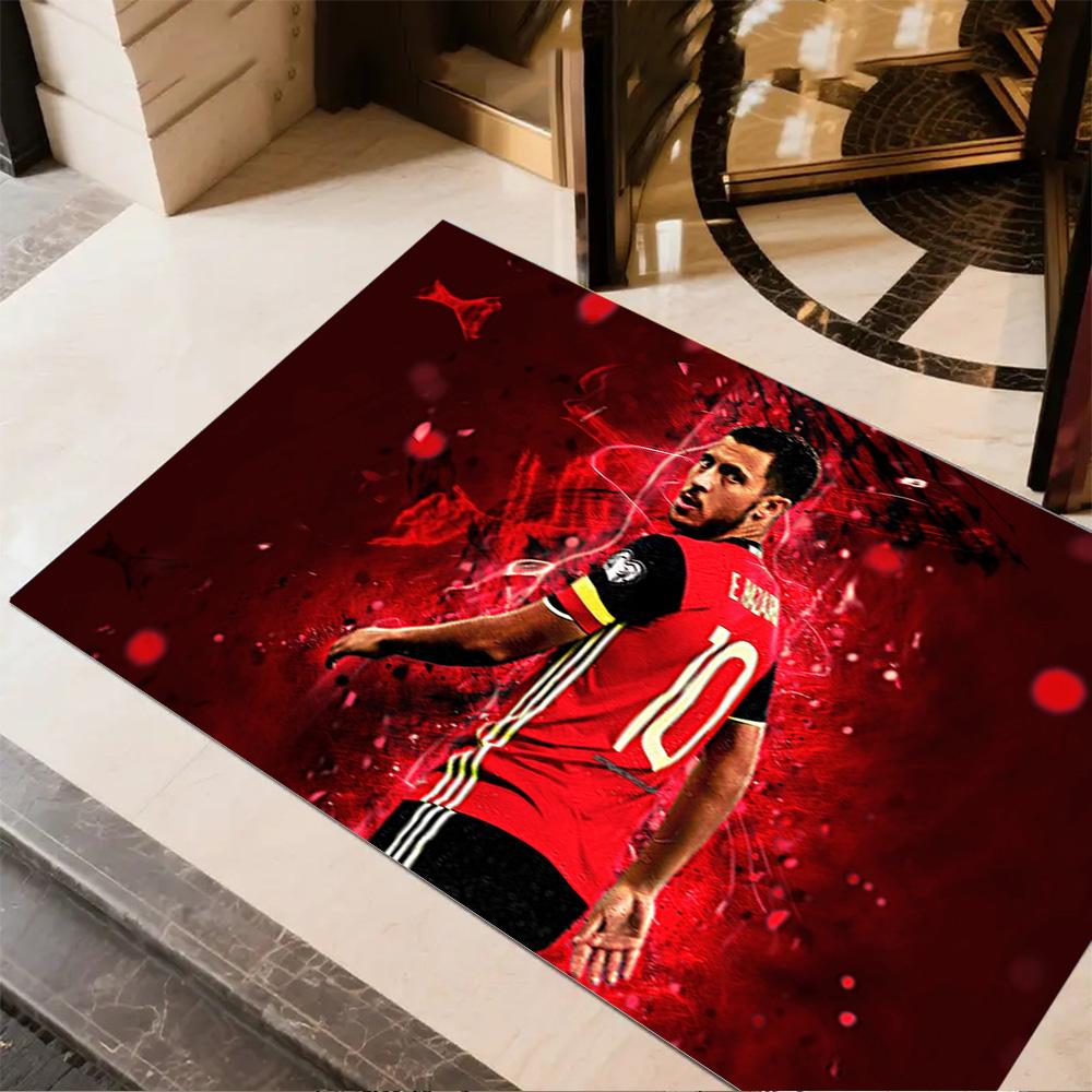 Belgian Football Star Floor Mat Design for Outdoor Living Rooms Hallway Balcony Anti-slip Rug Office home decor Gift for Festivals
