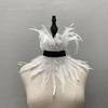 Sexy Lace Stitching Women Neck Sleeve Faux Feather Fake Collar Punk Party Cosplay False Scarf Fashion Accessories