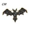 Retro Metal Brooch Halloween Rhinestone Bat Brooch, Gothic Shaped Lapel Daily Wear Decorative Pin Pin, Jewelry Accessory for Clothing Bags Scarves