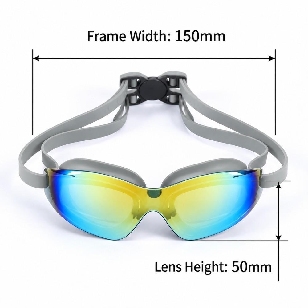 Anti Fog Swim Glasses with PC Mirror Silicone Goggles Durable Swimming Goggles Water Sports