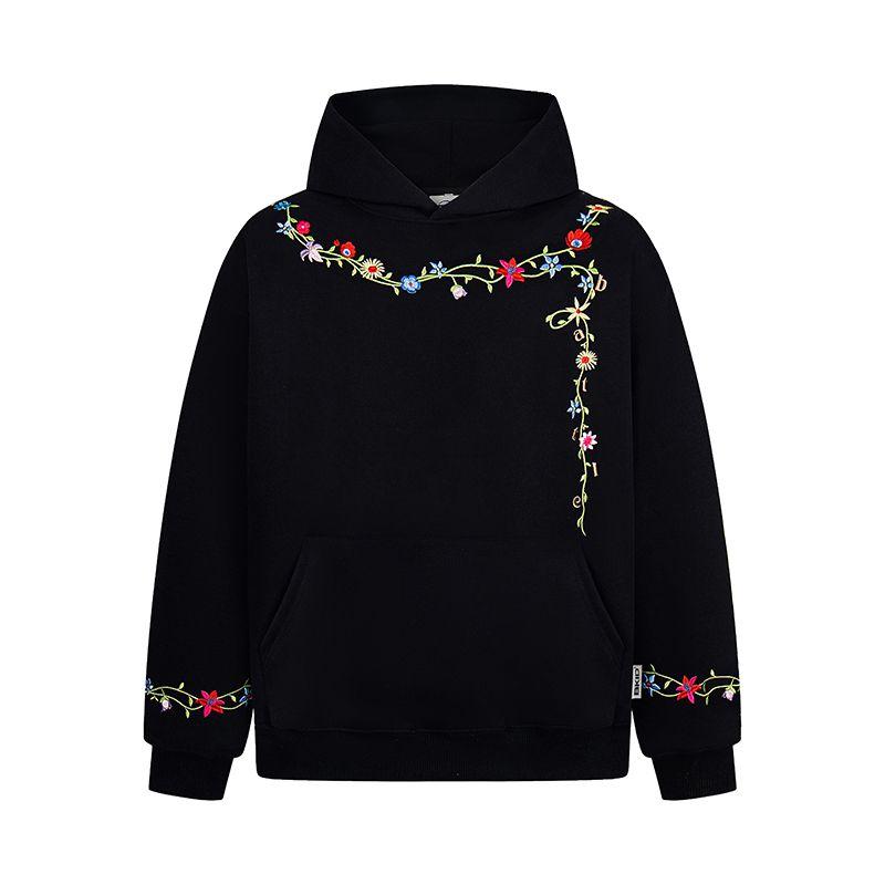 Long Sleeve Oversized Man Hoodies Vintage Floral Casual Loose Spring Autumn Women Pullover Sweatshirt Tops