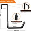 4Pcs Wall Mounted Metal Garage Hook Set Anti-Slip Coated Hanging Items Rafter Hangers Hooks Heavy Duty S-Hooks