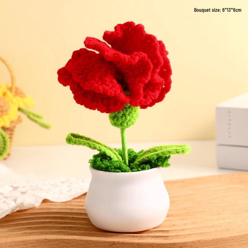Handmade Sunflower Desk Decoration - Woven Bouquet Gift for Students & Girls