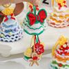 Knitted Christmas Tree Ornament Multi-Layered Mini Crochet Christmas Tree Hanging Decoration with Bell