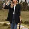 2023 осенне-зимний женский повседневный однотонный свободный кардиган с длинными рукавами