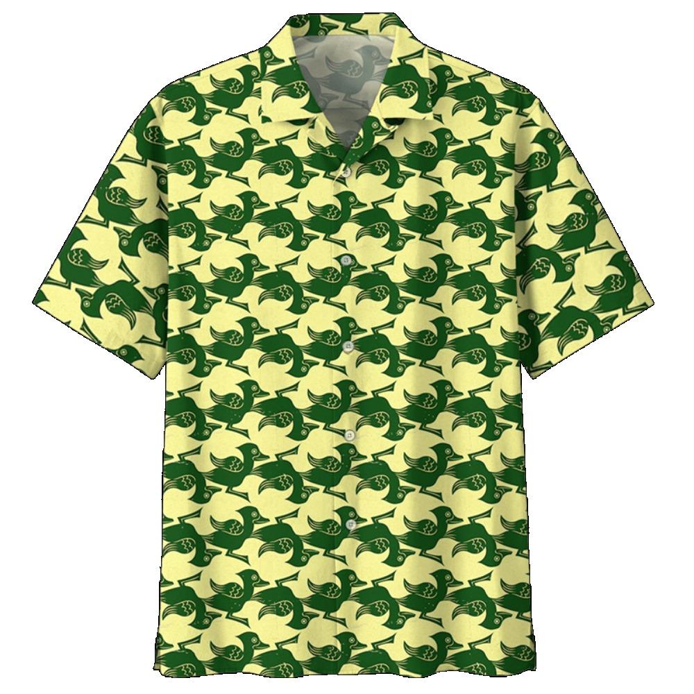 Cartoon Duck Pattern Hawaiian Shirt For Men Summer 3d Printed Animal Shirts Women Street Short Sleeves Lapel Loose Button Blouse