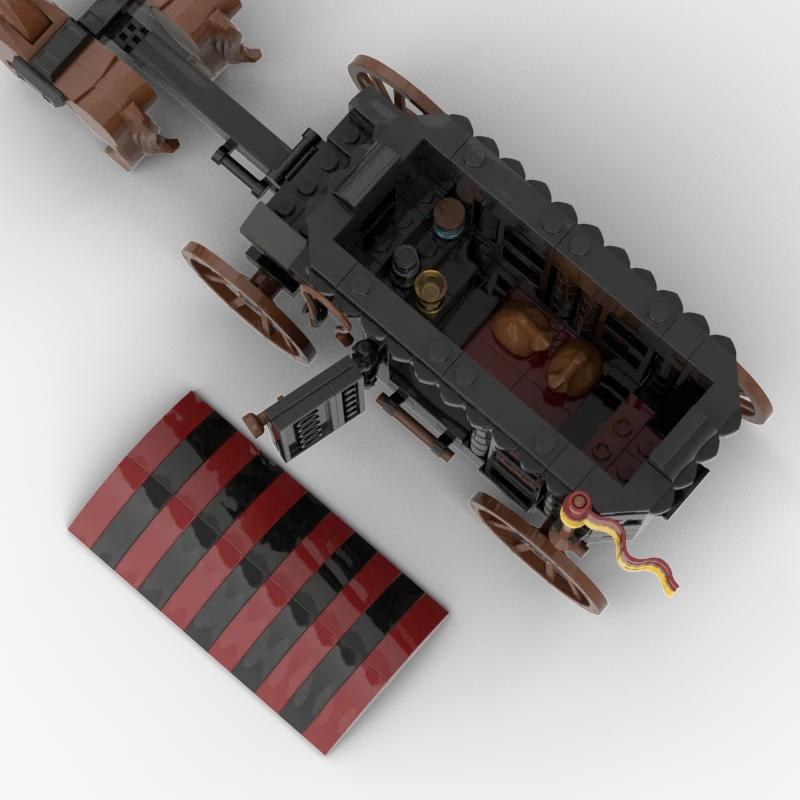 Moc Creative Expert Строительные блоки Средневековая модель Карета Рыцаря Льва Кирпичики Сделай сам Сборка Конструкторы для детей Подарки