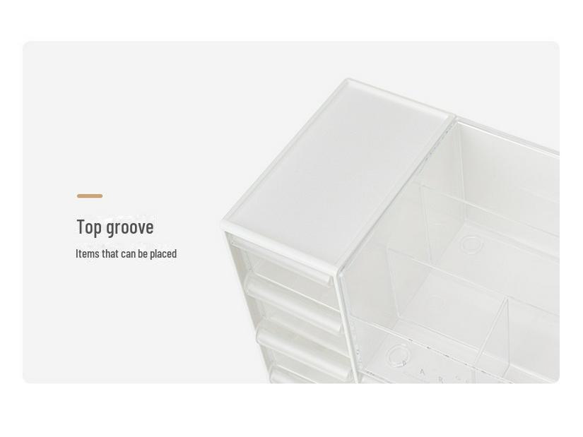 Японский мини-шкаф для хранения KM.6051: Настольный органайзер для мелочей и канцелярских товаров.