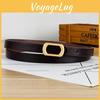 Vintage Thin Waist Belt With Punched Detail And Smooth Buckle Design For Casual
