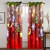 Веселого Рождества, красный снеговик, Санта-Клаус, елка, счастливого Нового года, 2 панели, тонкие затеняющие шторы для гостиной, спальни, декор на крючке