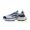 New LiNing Star Cushioning Anti-Slip Wear-Resistant Breathable Height Increasing Low-Top Casual Shoes Men's White Blue AGCU339-3