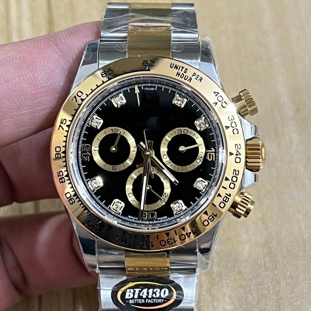 Мужские многофункциональные водонепроницаемые механические часы Laojia Daytona - Светящиеся, с тремя циферблатами, шестистрелочные