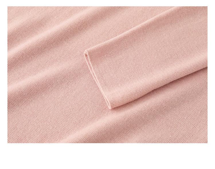 Tangge Silk-Cashmere Turtleneck Long Sleeve Warm Top