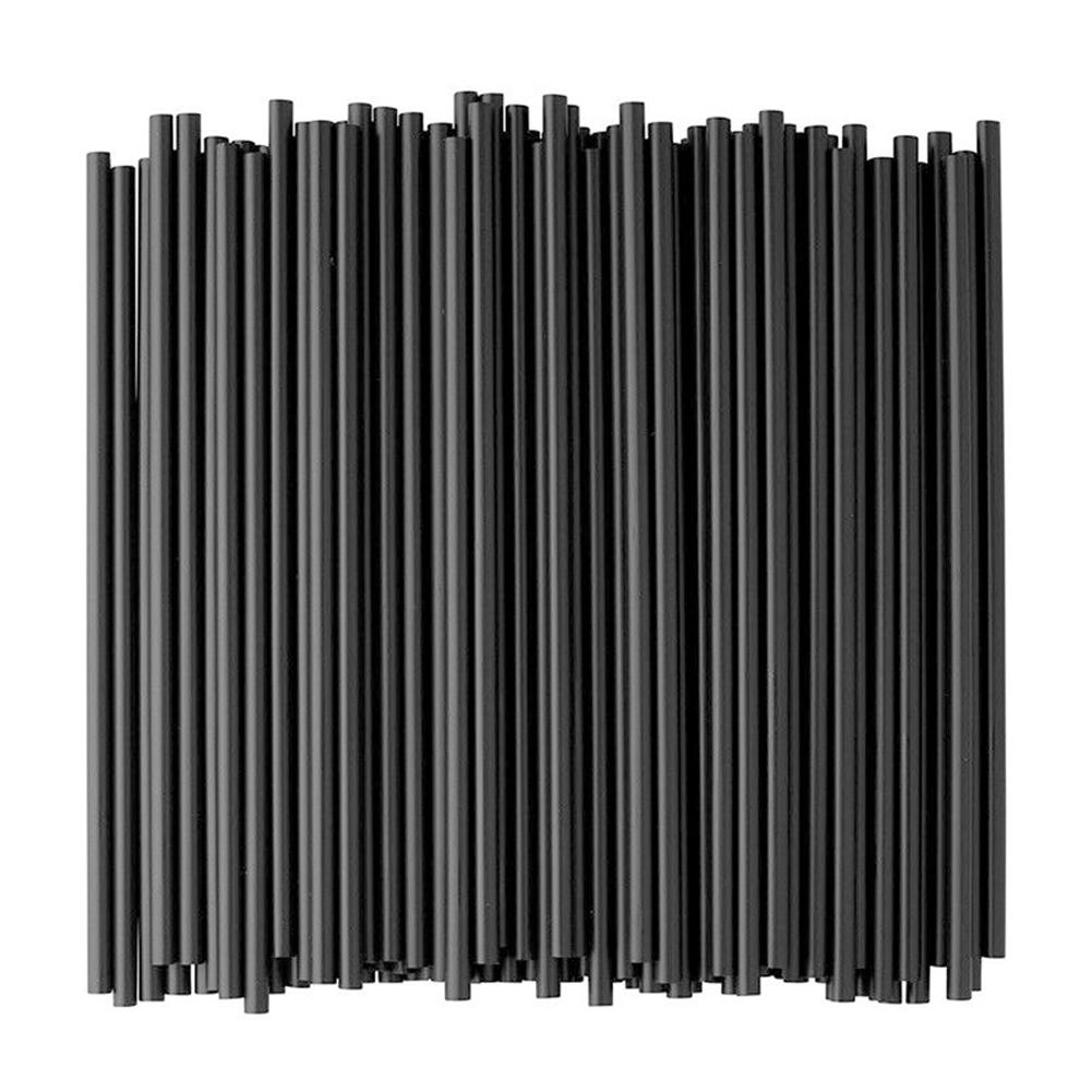 Home Straws Party Supplies 100pcs Black Bubble Tea Drinking