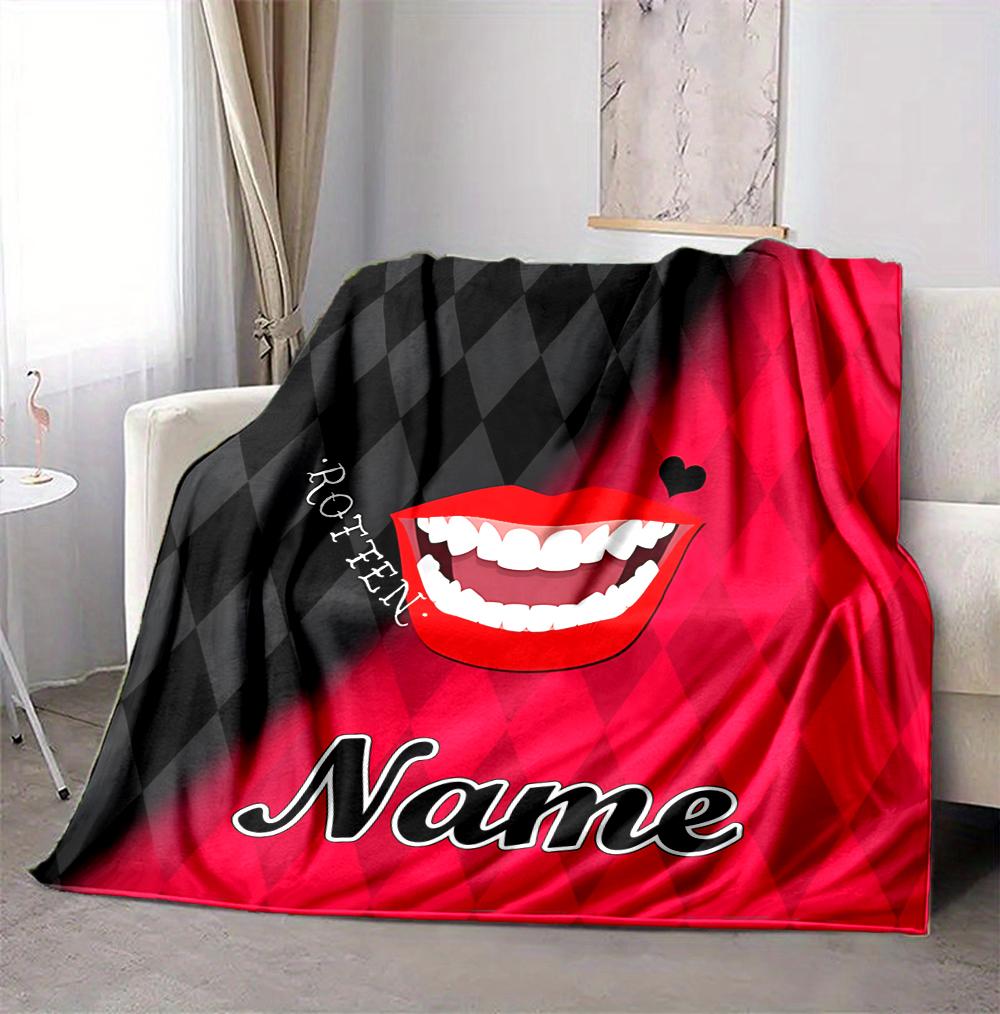 Custom Name Superhero Trio Flannel Blanket Throw Blanket Soft Warm Sofa Bed home Decor Unique Gift