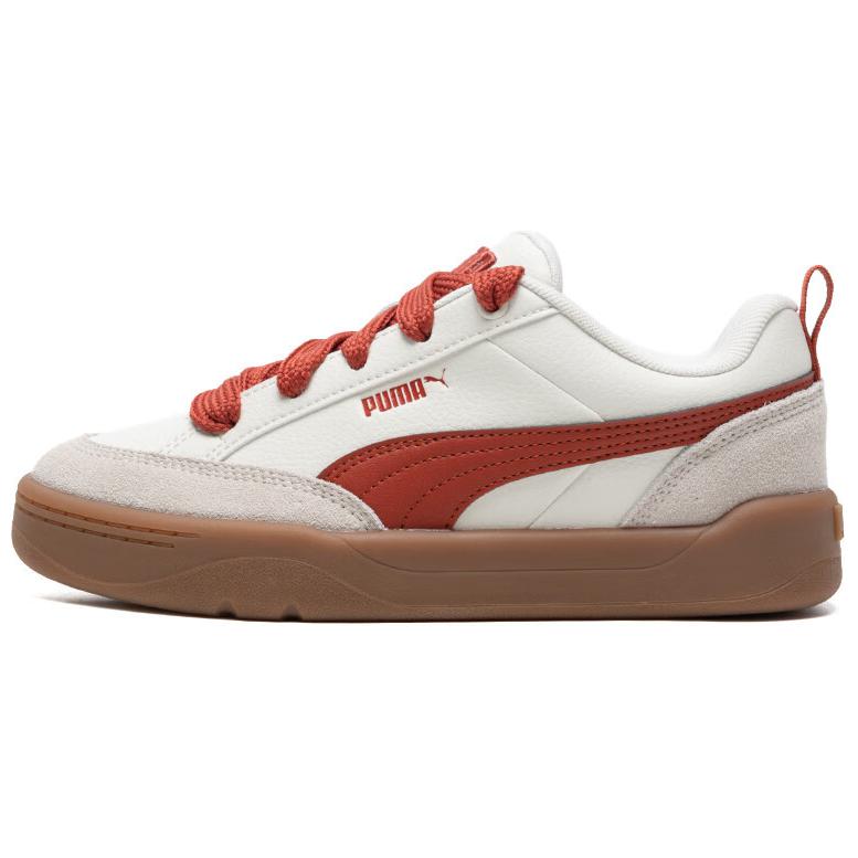 Puma Park Lifestyle Comfortable Fashion Low-Top Sneakers Unisex Sneakers White Red 397262-05