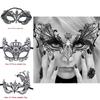 Metal Mask For Adults With Water Drill Decoration For Halloween And Cosplay Parties