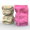 Girl Concrete Flower Pots Molds Succulent Planter Vase Silicone Mold Candle Pen Holder Mold Epoxy Resin Plaster Cement